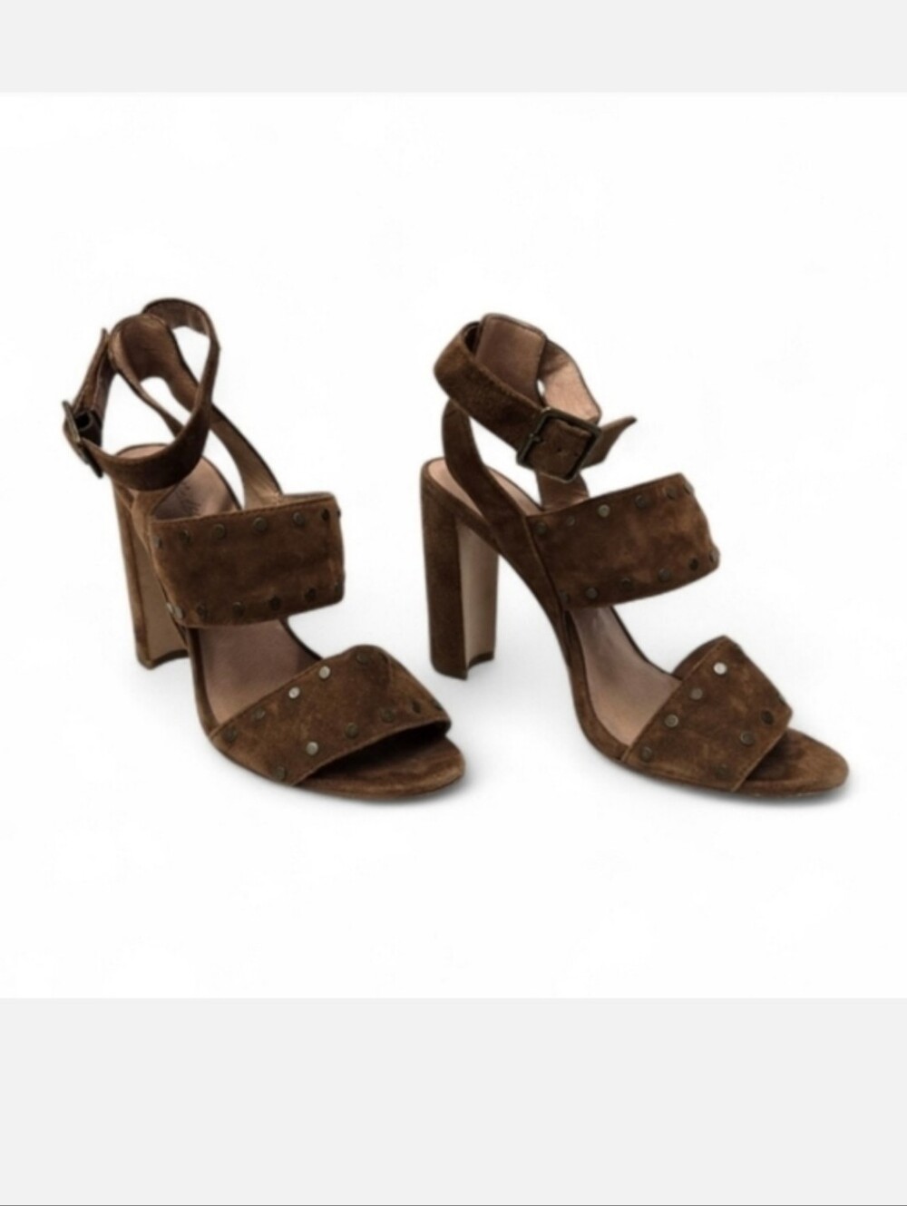 Madewell The Octavia Studded Suede Leather Heels